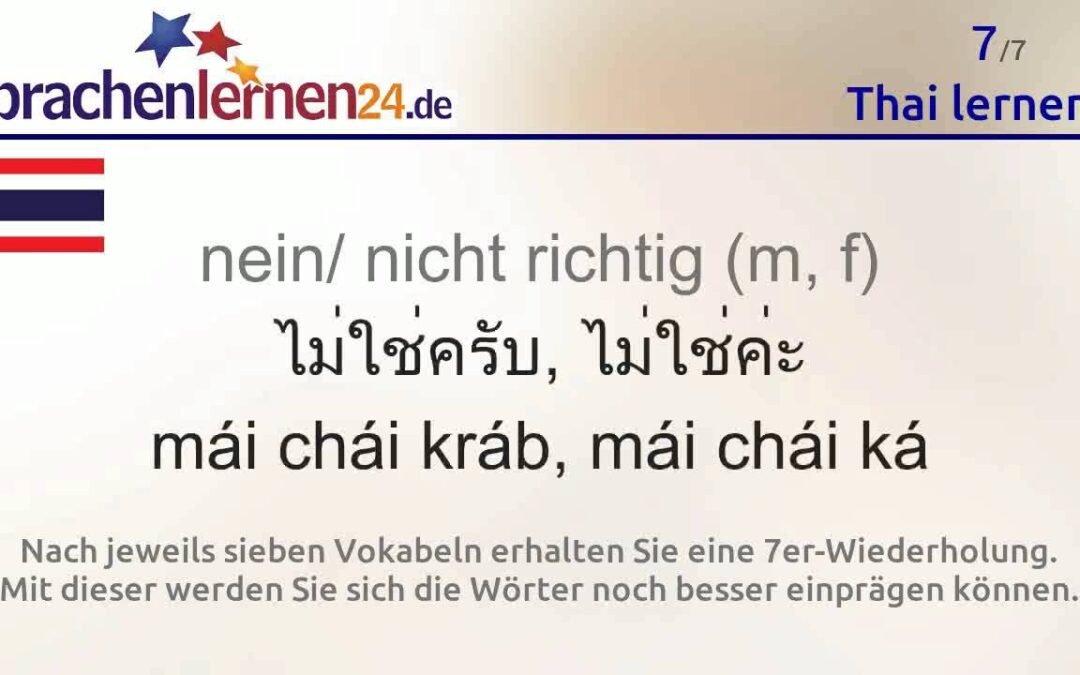 Einstufungstest Thai